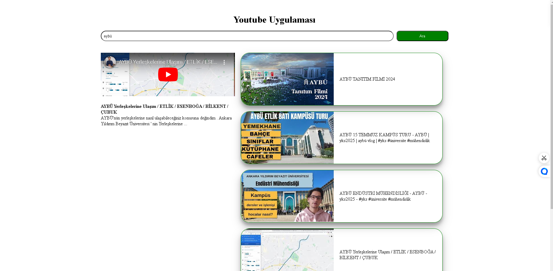 YouTube UI (Vue.js)